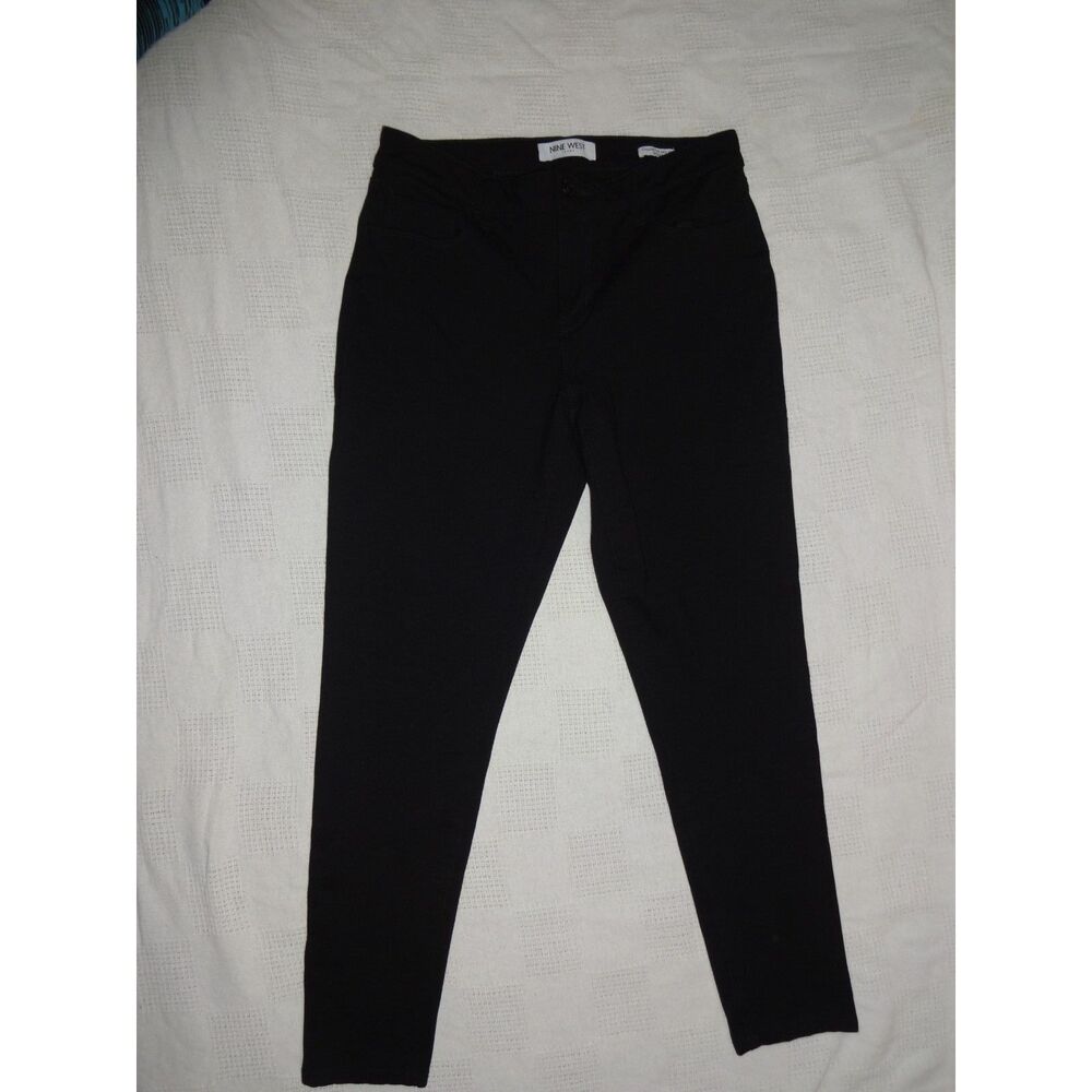 Nine West Black Cigarette Mid Rise Skinny Pants Size 6 | Soft Stretch